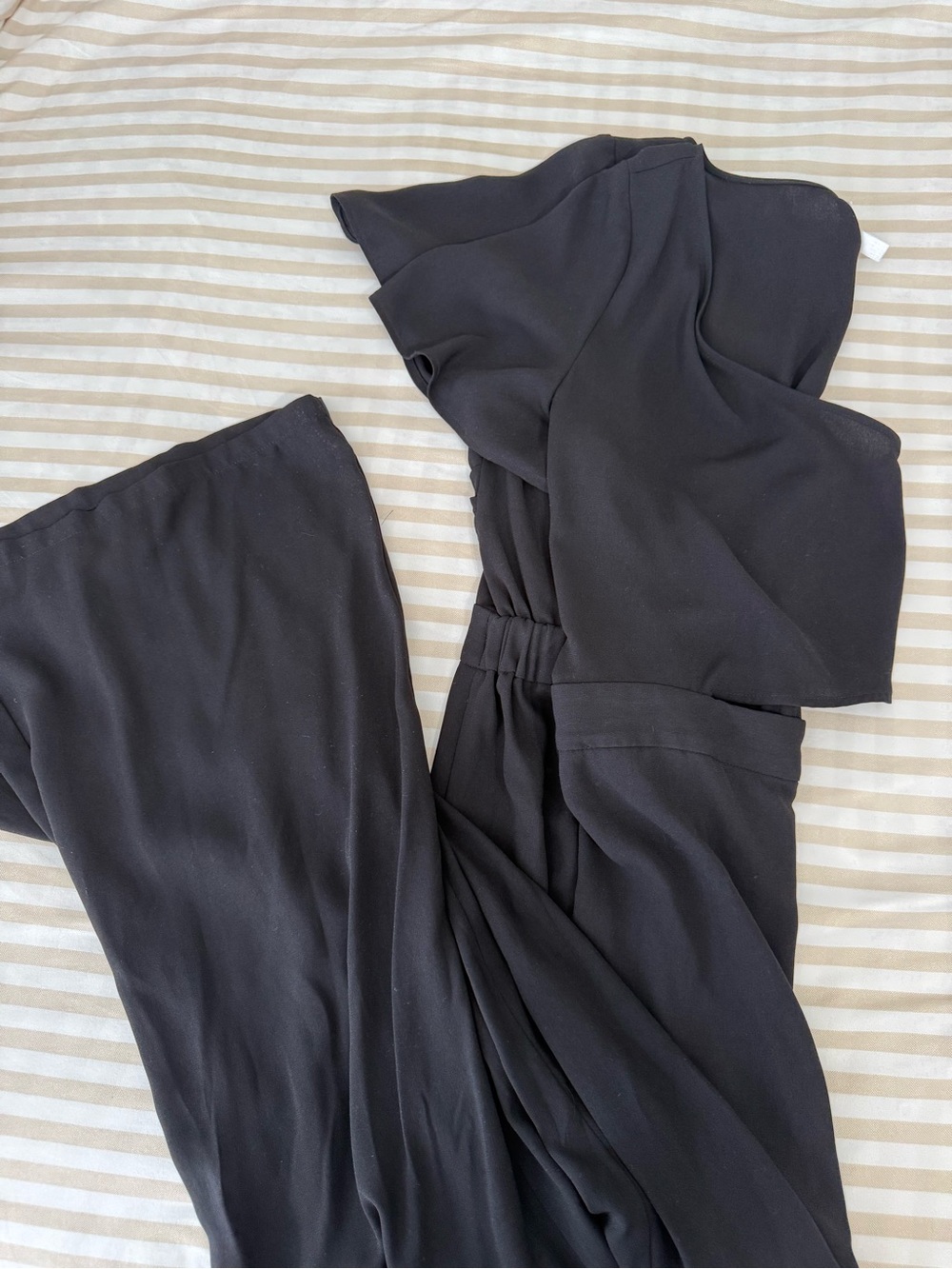 Nordstrom Black Wrap Front Romper XL | Tie Waist